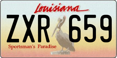 LA license plate ZXR659