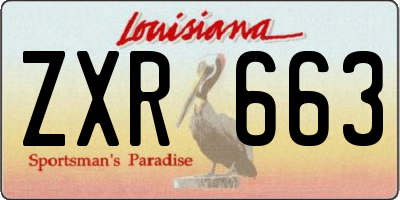 LA license plate ZXR663