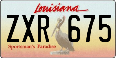 LA license plate ZXR675