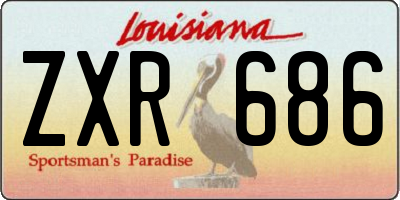 LA license plate ZXR686