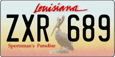LA license plate ZXR689
