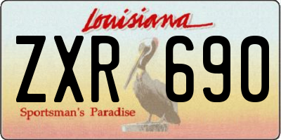 LA license plate ZXR690
