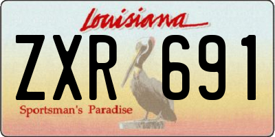 LA license plate ZXR691