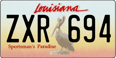 LA license plate ZXR694
