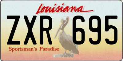 LA license plate ZXR695