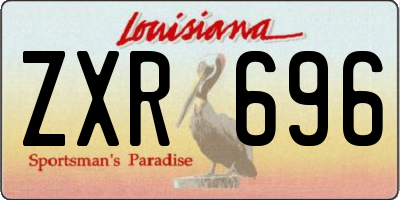 LA license plate ZXR696