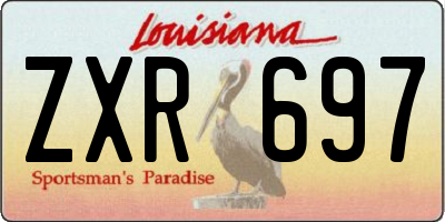 LA license plate ZXR697