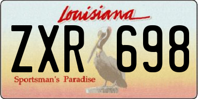 LA license plate ZXR698