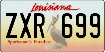 LA license plate ZXR699