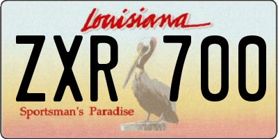 LA license plate ZXR700