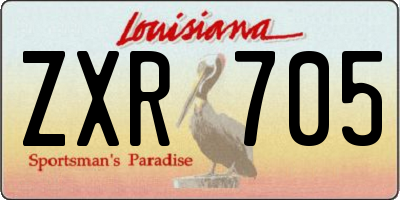 LA license plate ZXR705