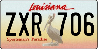 LA license plate ZXR706