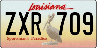 LA license plate ZXR709