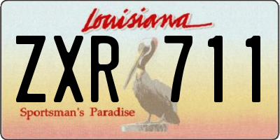 LA license plate ZXR711