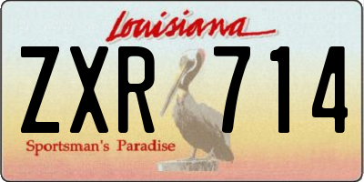 LA license plate ZXR714