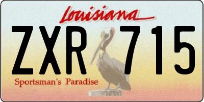 LA license plate ZXR715