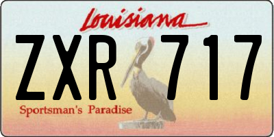 LA license plate ZXR717