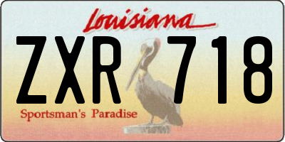 LA license plate ZXR718