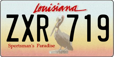 LA license plate ZXR719