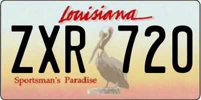 LA license plate ZXR720