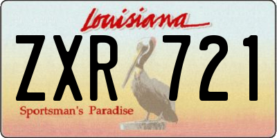 LA license plate ZXR721