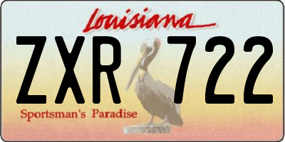 LA license plate ZXR722