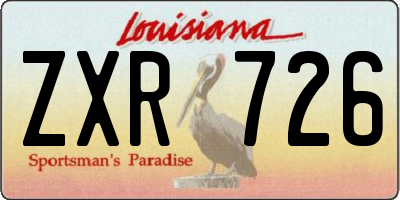 LA license plate ZXR726