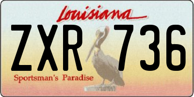 LA license plate ZXR736