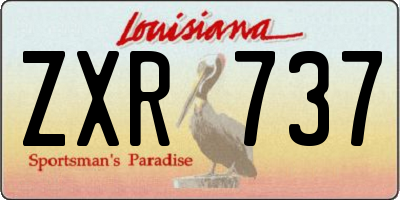 LA license plate ZXR737