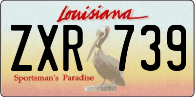 LA license plate ZXR739