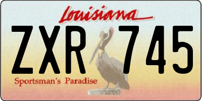 LA license plate ZXR745