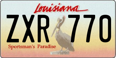 LA license plate ZXR770