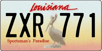 LA license plate ZXR771