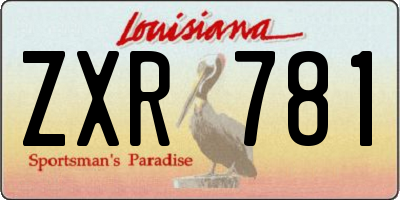 LA license plate ZXR781