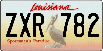 LA license plate ZXR782