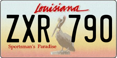 LA license plate ZXR790