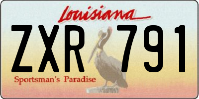 LA license plate ZXR791