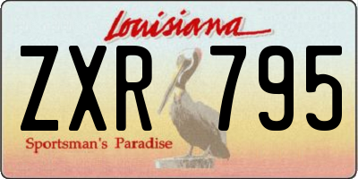 LA license plate ZXR795