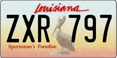 LA license plate ZXR797