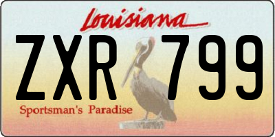 LA license plate ZXR799