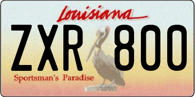 LA license plate ZXR800