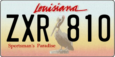 LA license plate ZXR810