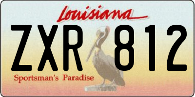 LA license plate ZXR812