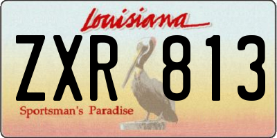 LA license plate ZXR813
