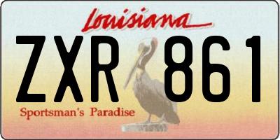 LA license plate ZXR861