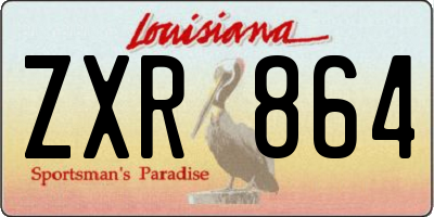 LA license plate ZXR864