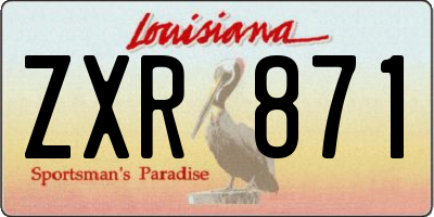 LA license plate ZXR871