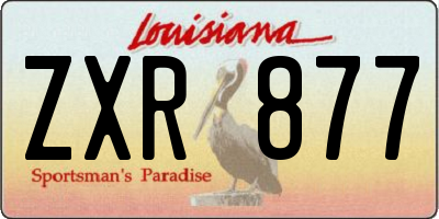 LA license plate ZXR877