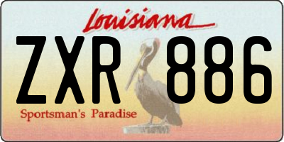 LA license plate ZXR886