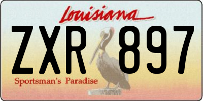 LA license plate ZXR897